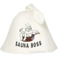 Lana unisex in feltro sauna da bagno sauna cappello